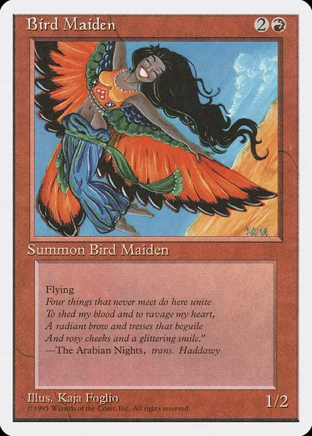 Bird Maiden, Magic card 4ED 177 — Fourth Edition set