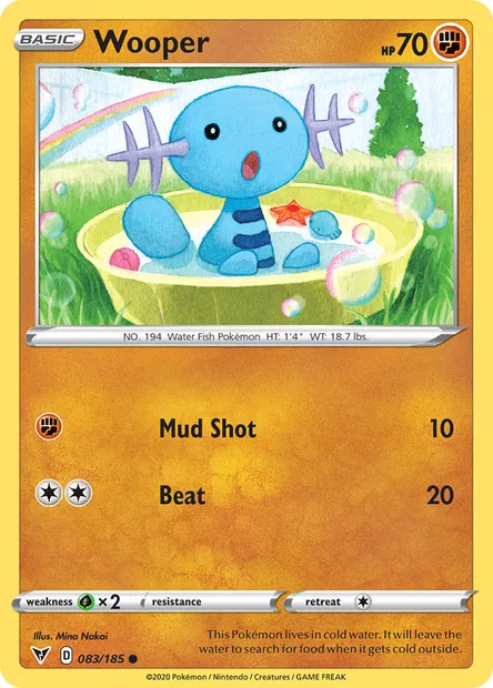 Wooper, Pokémon card VIV 83 — Vivid Voltage set