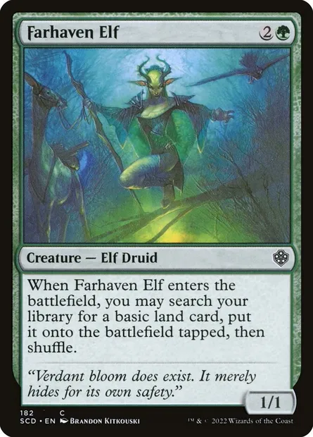 Farhaven Elf, Magic card SCD 182 — Starter Commander Decks set
