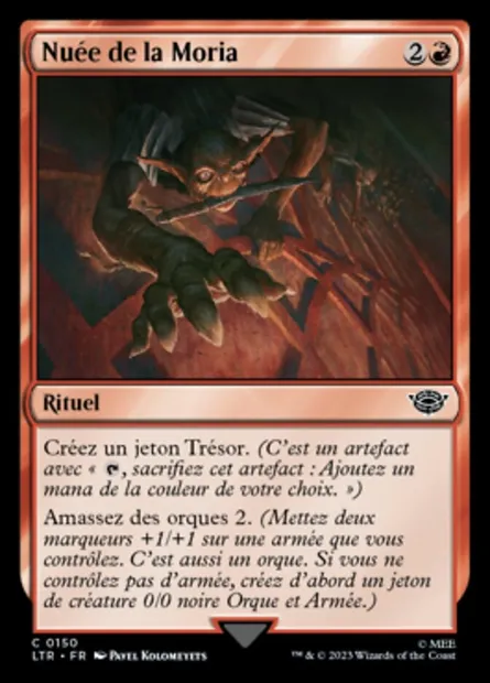 Nuée de la Moria, carte Magic LTR 150 — extension Le Seigneur des Anneaux : chroniques de la Terre du Milieu