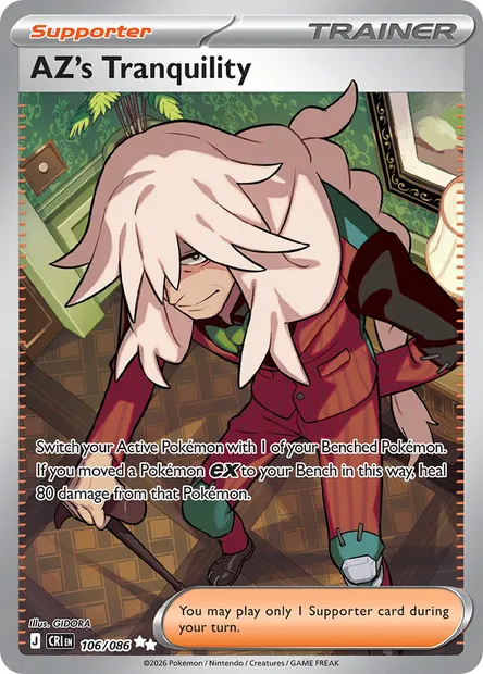 AZ's Tranquility, Pokémon card CRI 106 — Chaos Rising set
