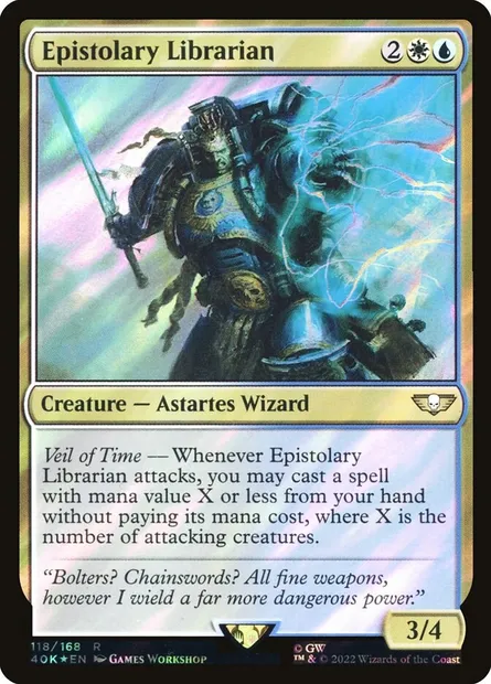 Archiviste épistolier, carte Magic 40K 118★ — extension Warhammer 40,000 Commander