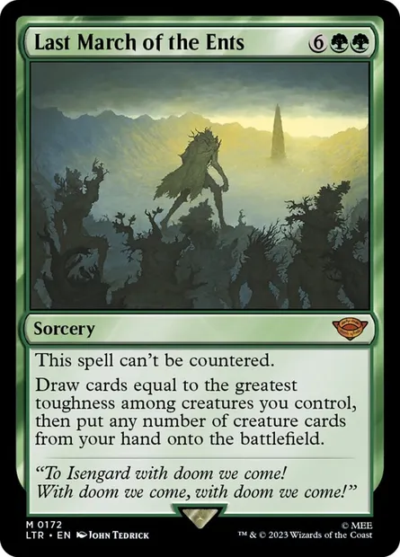 Last March of the Ents, Magic card LTR 172 — The Lord of the Rings: Tales of Middle-earth set