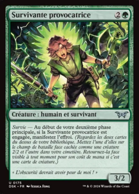 Survivante provocatrice, carte Magic DSK 175 — extension Duskmourn: House of Horror