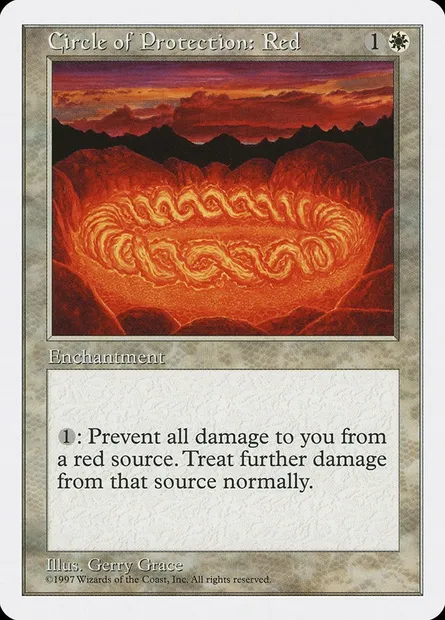 Circle of Protection: Red, Magic card 5ED 20 — Fifth Edition set
