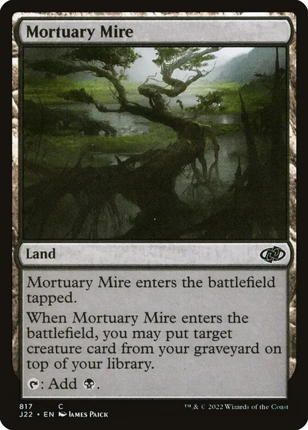 Mortuary Mire, Magic card J22 817 — Jumpstart 2022 set