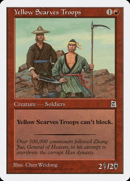 Yellow Scarves Troops, Magic card PTK 127 — Portal Three Kingdoms set