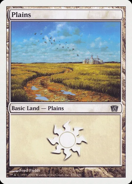 Plaine, carte Magic 8ED 334 — extension Huitième Edition