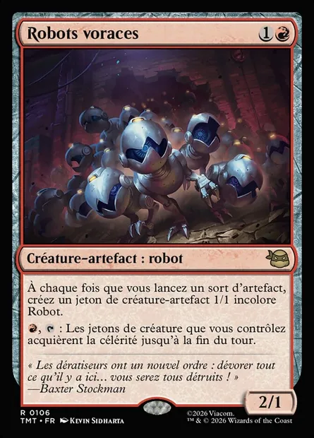 Robots voraces, carte Magic TMT 106 — extension Teenage Mutant Ninja Turtles