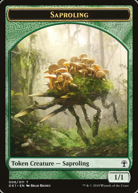 Saproling // Elf Knight, Magic card TGK1 8 — GRN Guild Kit Tokens set
