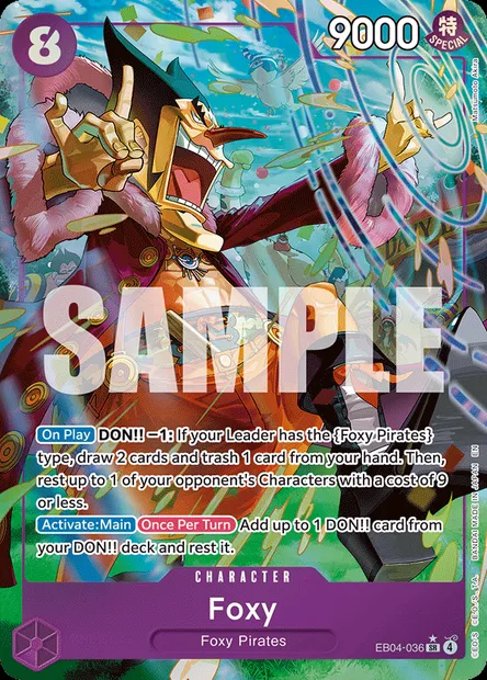 Foxy, One Piece card EB04-036 — EGGHEAD CRISIS set