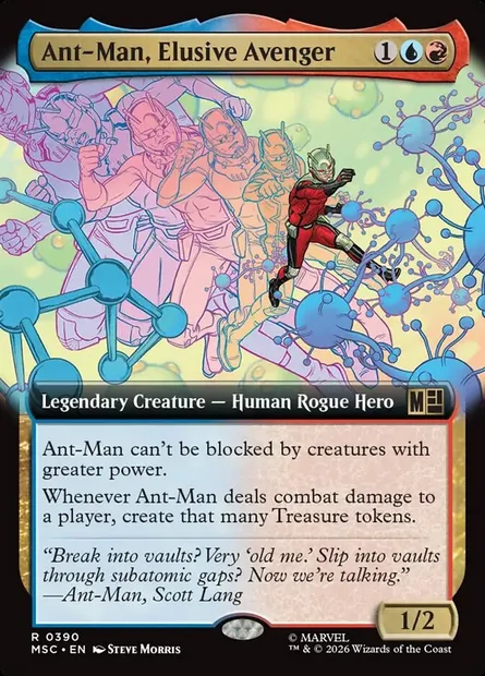Ant-Man, Elusive Avenger, Magic card MSC 390 — Marvel Super Heroes Commander set