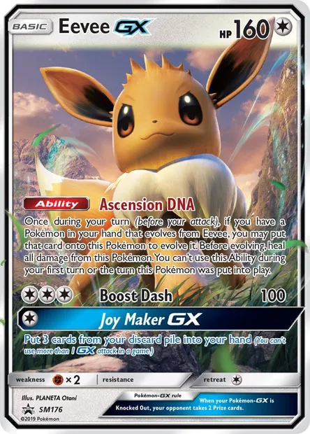 Eevee GX, Pokémon card SM 176 — SM Black Star Promos set