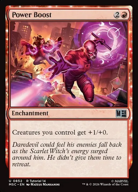 Power Boost, Magic card MSC 852 — Marvel Super Heroes Commander set