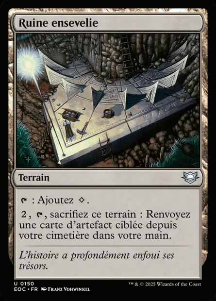 Ruine ensevelie, carte Magic EOC 150 — extension Edge of Eternities Commander