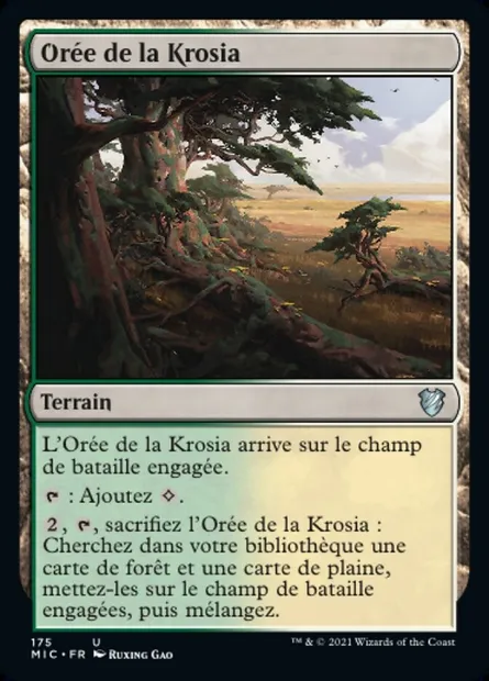 Orée de la Krosia, carte Magic MIC 175 — extension Midnight Hunt Commander