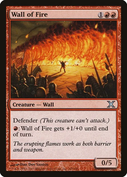 Wall of Fire, Magic card 10E 247 — Tenth Edition set