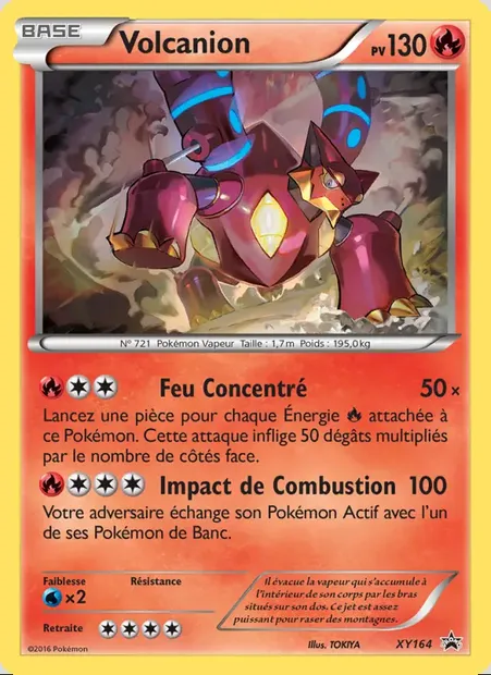 Volcanion, carte Pokémon XY 164 — extension Promo XY