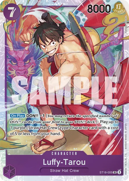 Luffy-Tarou, One Piece card ST18-005 — Purple Monkey.D.Luffy set