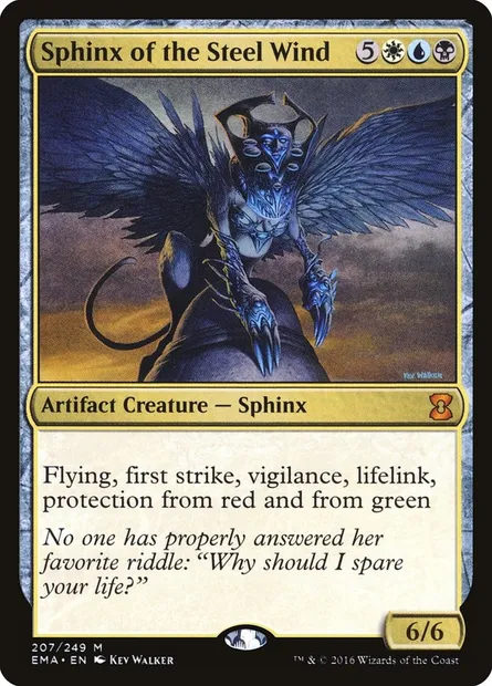 Sphinx of the Steel Wind, Magic card EMA 207 — Eternal Masters set