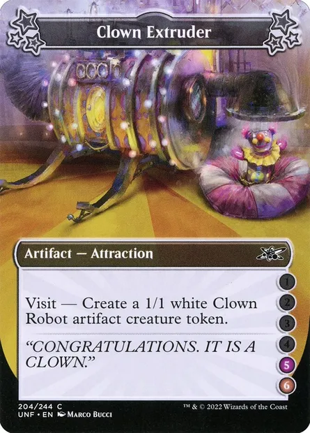 Clown Extruder, Magic card UNF 204d — Unfinity set