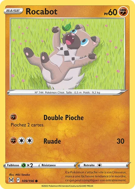Rocabot, carte Pokémon LOR 109 — extension Origine Perdue