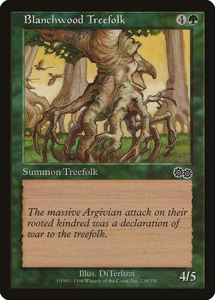 Blanchwood Treefolk, Magic card USG 238 — Urza's Saga set