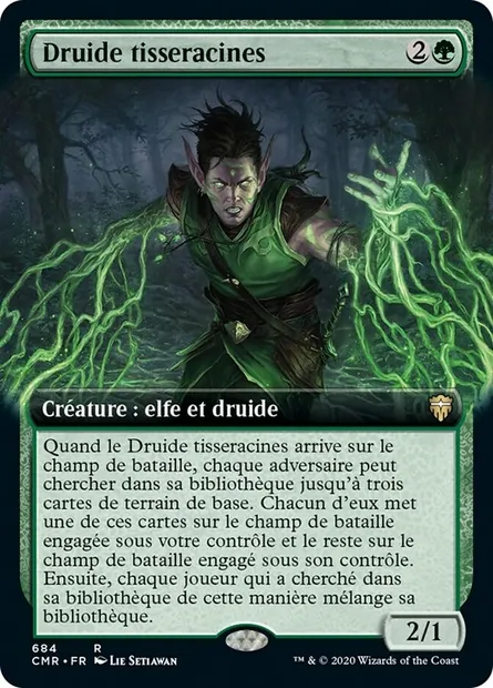 Druide tisseracines, carte Magic CMR 684 — extension Commander Legends