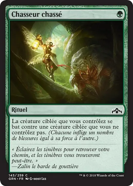 Chasseur chassé, carte Magic GRN 143 — extension Les Guildes de Ravnica