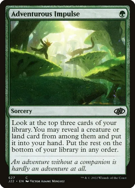 Adventurous Impulse, Magic card J22 627 — Jumpstart 2022 set
