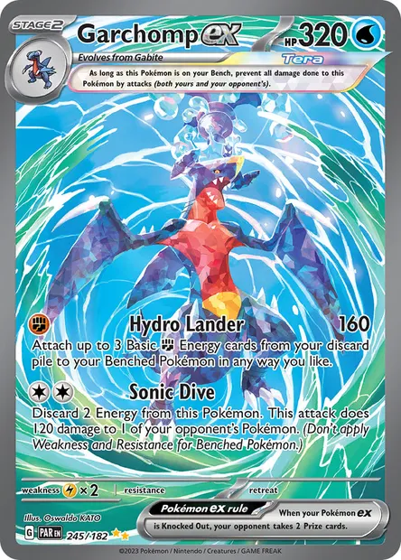 Garchomp ex, Pokémon card PAR 245 — Paradox Rift set