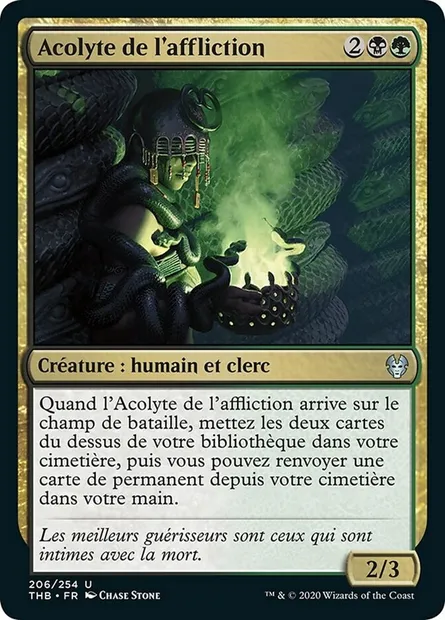 Acolyte de l'affliction, carte Magic THB 206 — extension Theros Beyond Death