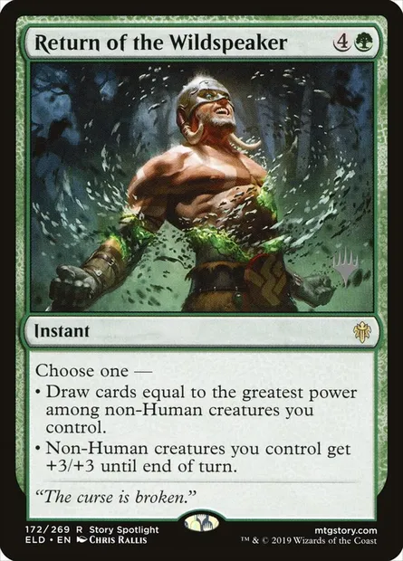 Return of the Wildspeaker, Magic card PELD 172p — Throne of Eldraine Promos set