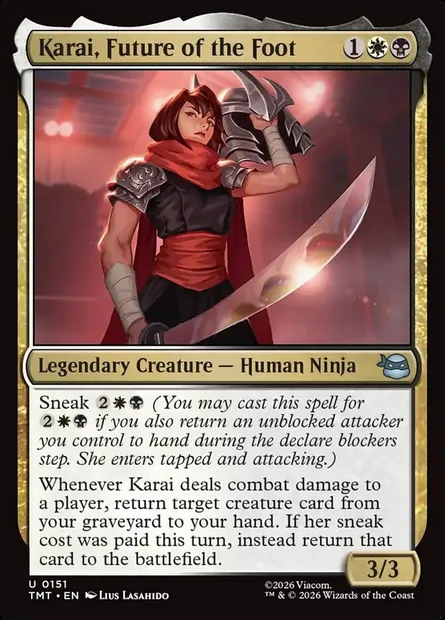 Karai, Future of the Foot, Magic card TMT 151 — Teenage Mutant Ninja Turtles set