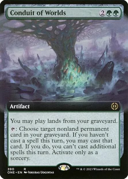 Conduit of Worlds, Magic card ONE 390 — Phyrexia: All Will Be One set