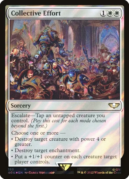 Effort collectif, carte Magic 40K 183★ — extension Warhammer 40,000 Commander