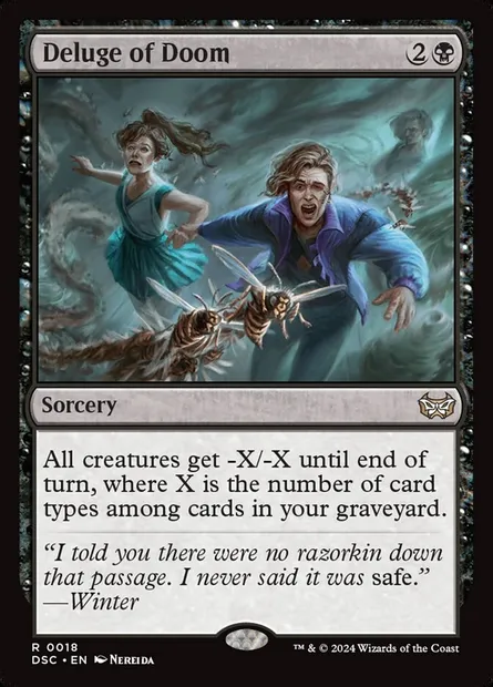Deluge of Doom, Magic card DSC 18 — Duskmourn: House of Horror Commander set