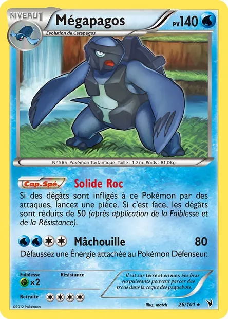 Mégapagos, carte Pokémon NVI 26 — extension Nobles Victoires