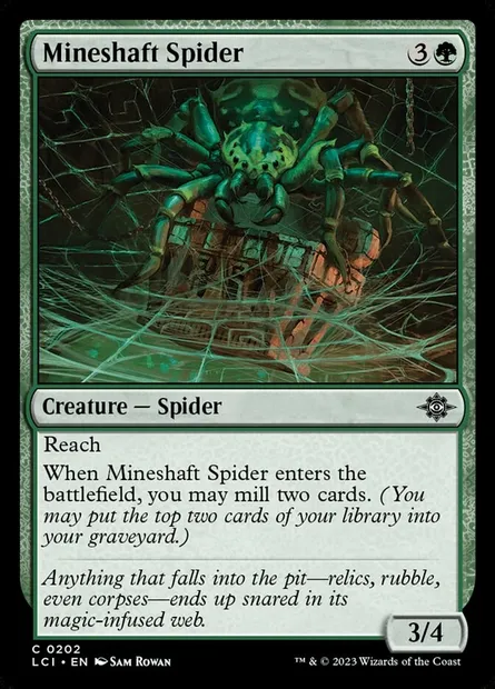 Mineshaft Spider, Magic card LCI 202 — The Lost Caverns of Ixalan set