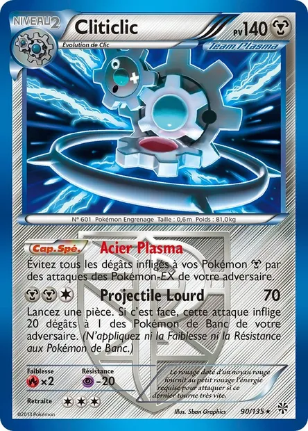 Cliticlic, carte Pokémon PLS 90 — extension Tempète Plasma