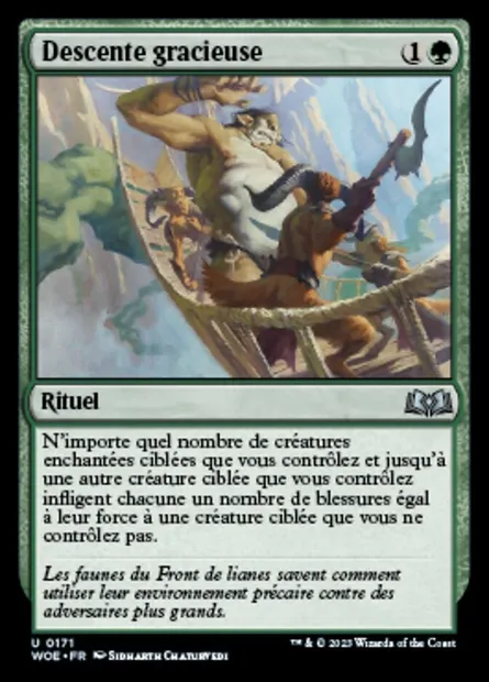 Descente gracieuse, carte Magic WOE 171 — extension Wilds of Eldraine