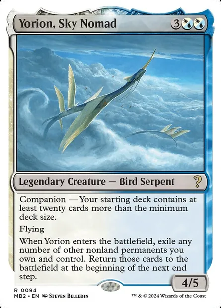 Yorion, Sky Nomad, Magic card MB2 94 — Mystery Booster 2 set