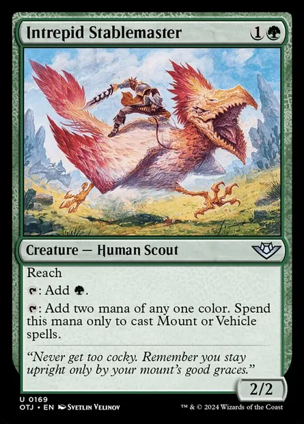 Intrepid Stablemaster, Magic card OTJ 169 — Outlaws of Thunder Junction set