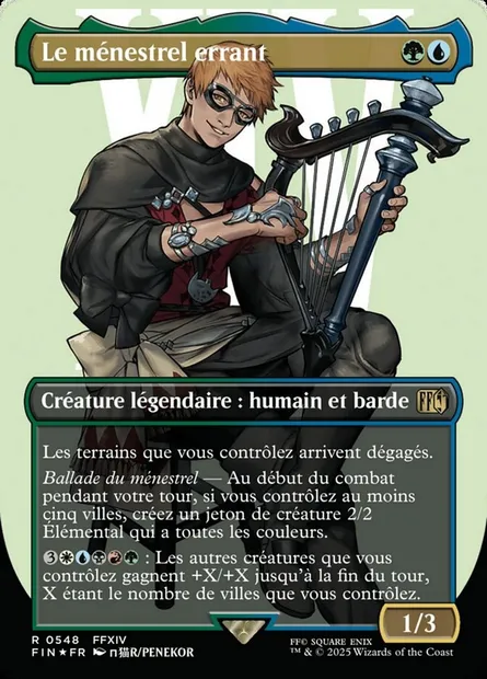 Le ménestrel errant, carte Magic FIN 548 — extension Final Fantasy