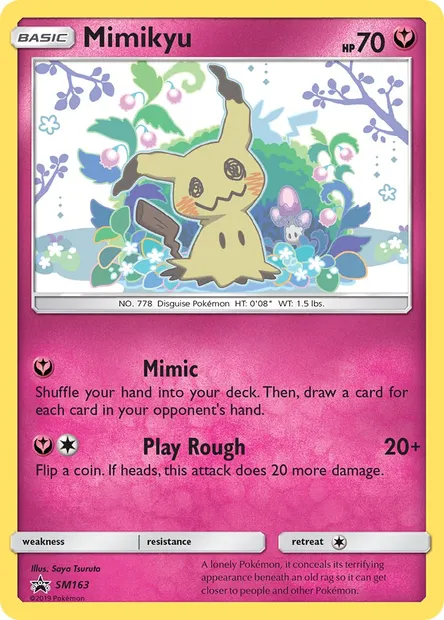Mimikyu, Pokémon card SM 163 — SM Black Star Promos set
