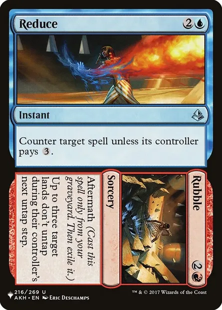 Reduce // Rubble, Magic card PLST AKH-216 — The List set