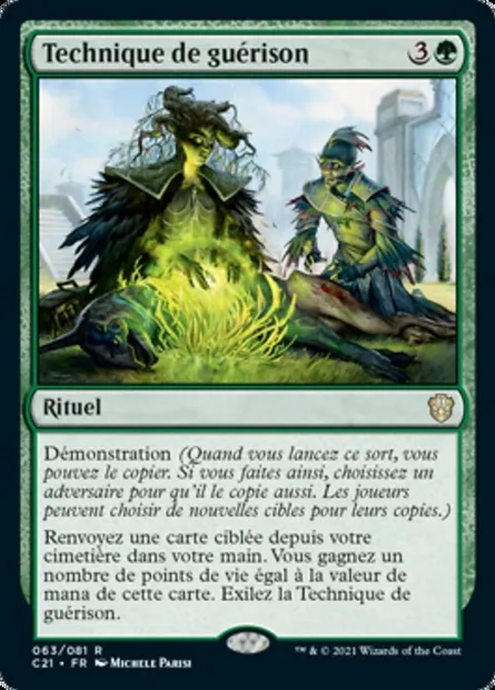 Technique de guérison, carte Magic C21 63 — extension Commander 2021
