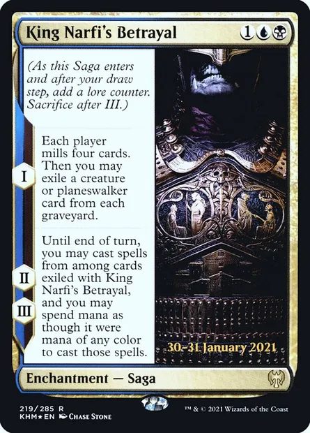 King Narfi's Betrayal, Magic card PKHM 219s — Kaldheim Promos set