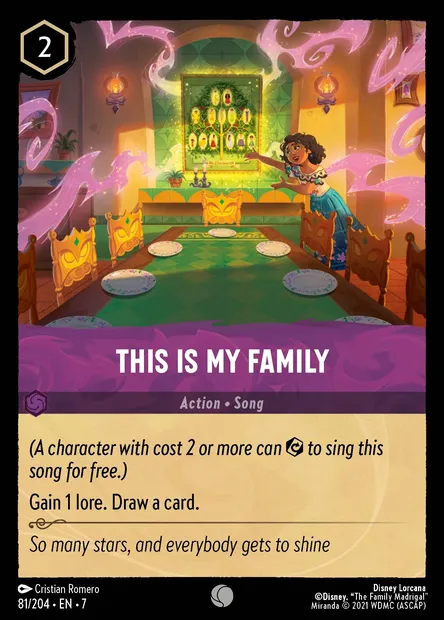 This Is My Family, Disney Lorcana card CH7-081 — Archazia's Island set