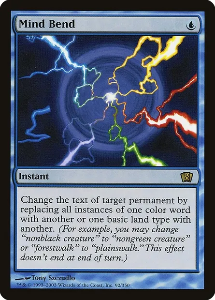 Ploiement mental, carte Magic 8ED 92★ — extension Huitième Edition